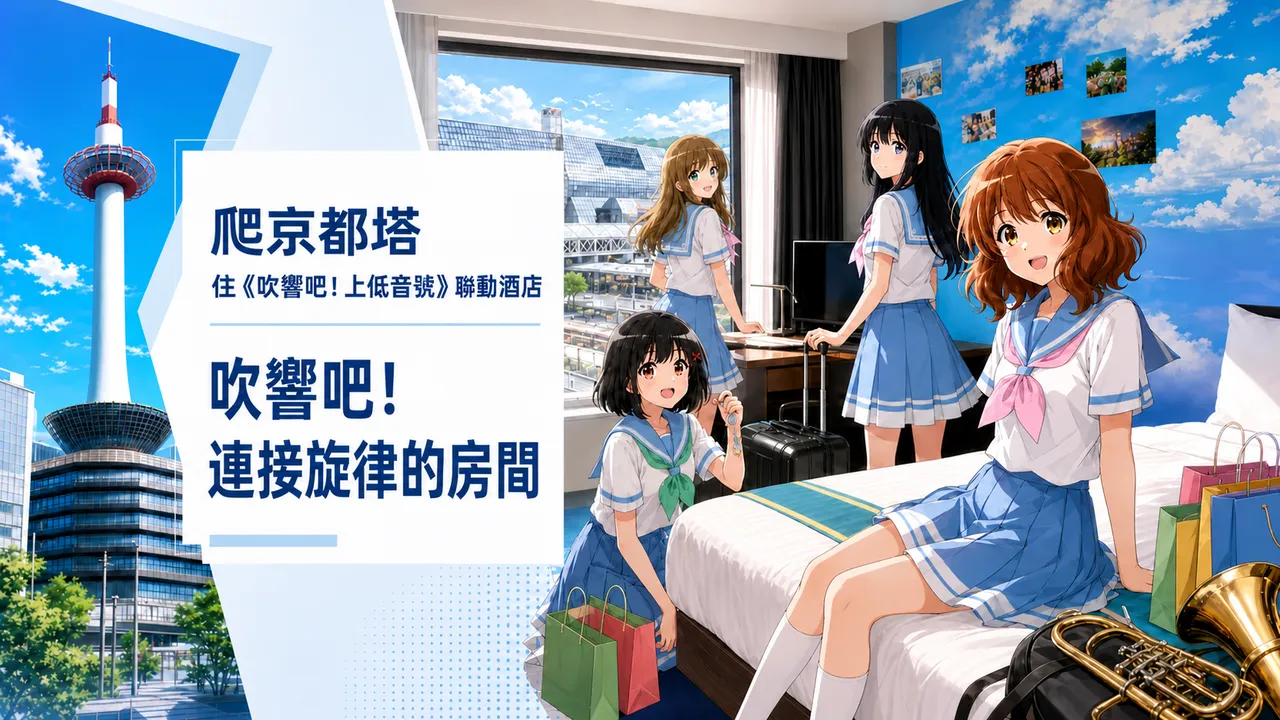 爬京都塔 住《吹響吧！上低音號》聯動酒店 吹響吧！連接旋律的房間