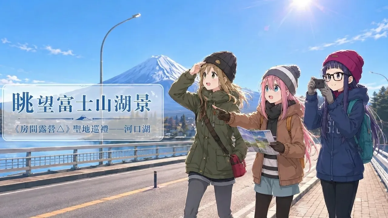 眺望富士山湖景 《房間露營△》聖地巡禮——河口湖