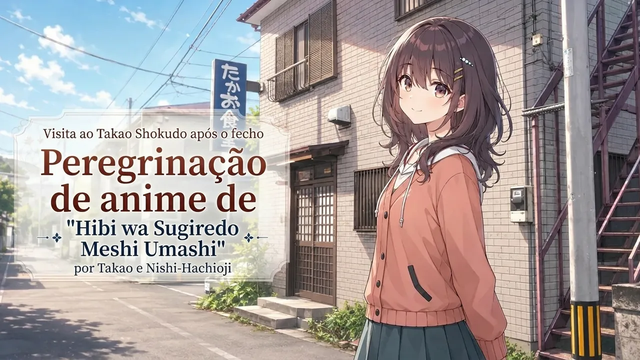 Visita ao Takao Shokudo após o fecho — Peregrinação de anime de "Hibi wa Sugiredo Meshi Umashi" por Takao e Nishi-Hachioji