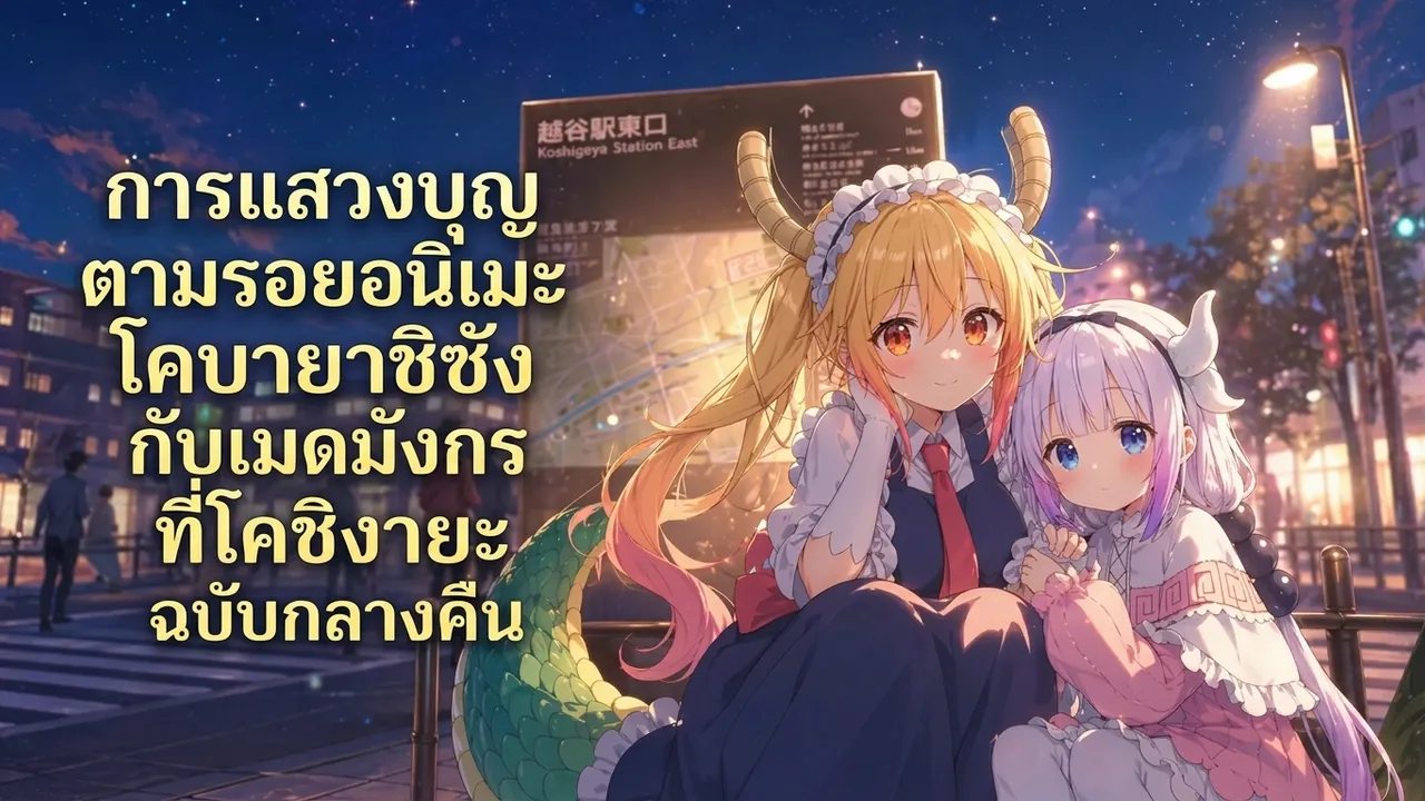 การแสวงบุญตามรอยอนิเมะโคบายาชิซังกับเมดมังกรที่โคชิงายะ ฉบับกลางคืน