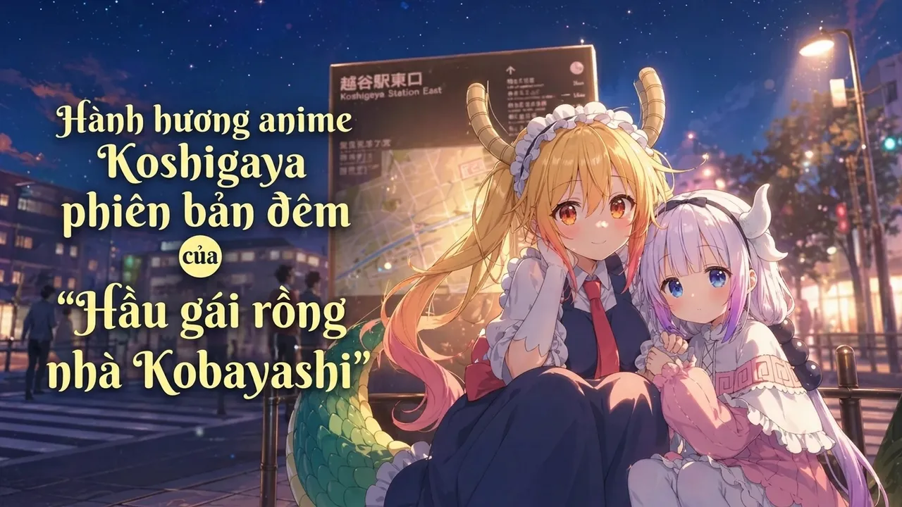 Hành hương anime Koshigaya phiên bản đêm của "Hầu gái rồng nhà Kobayashi"