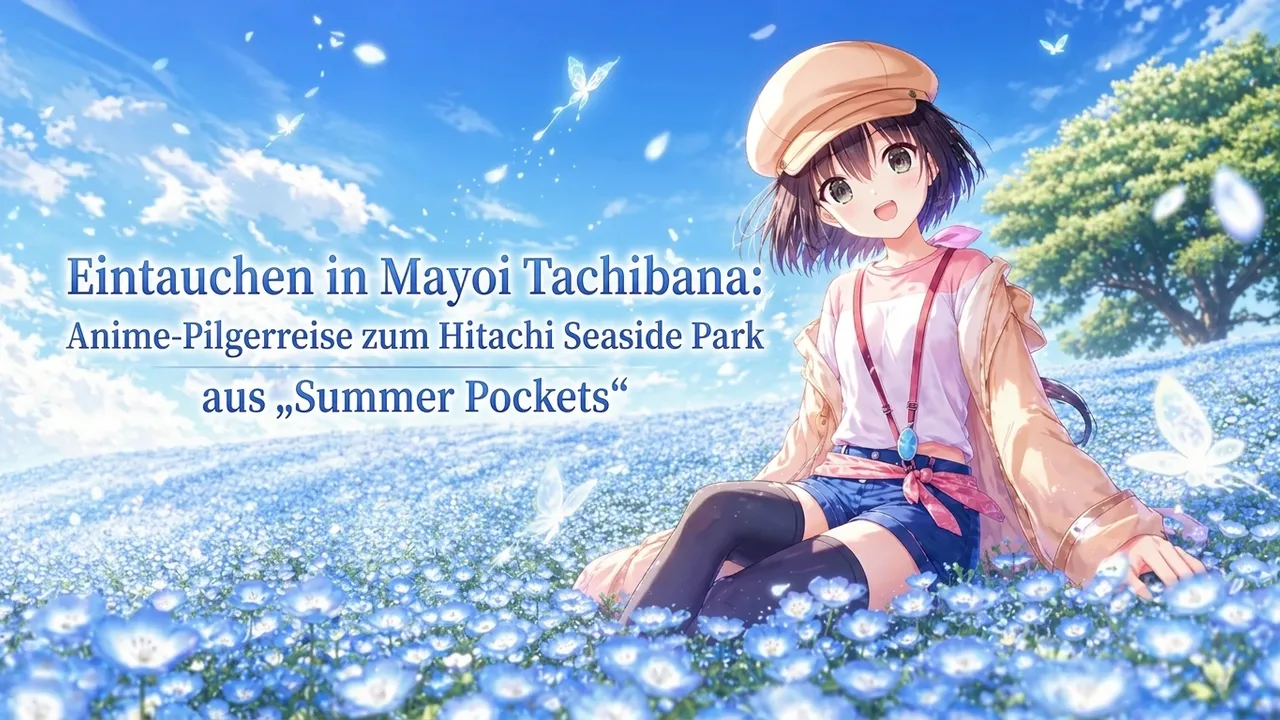 Eintauchen in Mayoi Tachibana: Anime-Pilgerreise zum Hitachi Seaside Park aus „Summer Pockets“