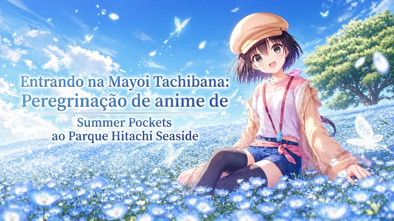 Entrando na Mayoi Tachibana: Peregrinação de anime de Summer Pockets ao Parque Hitachi Seaside