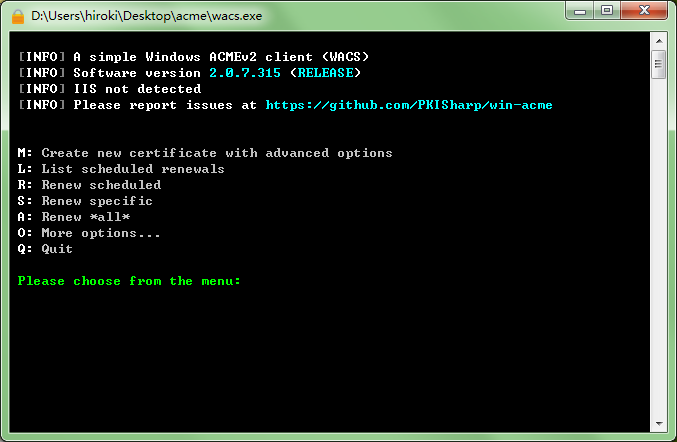 用win-acme给windows服务器添加SSL（Let's Encrypt）证书